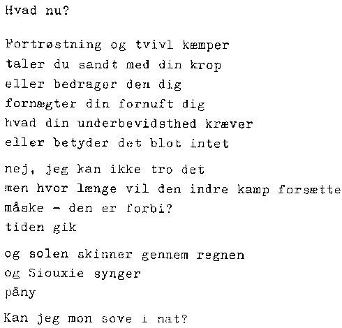 Hvad nu?