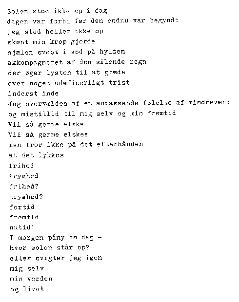 Solen stod ikke op i dag