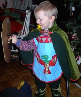 Magnus i sit nye ridder-kostume, julen 2003
